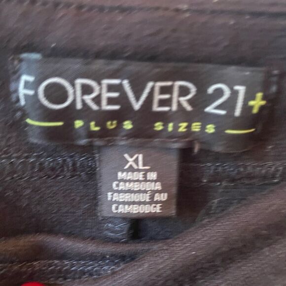 BLACK FOREVER 21 PENCIL SKIRT PLUS SIZE XL EUC - Picture 3 of 4